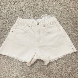 Zara White Denim Shorts